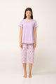 24313 929 VAMP ΓΥΝ. ΠΥΖΑΜΑ 100% ΒΑΜΒΑΚΙ χρώμα:LILA PASTEL