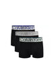 000NB3130A GID LOW RISE TRUNK 3PK,  CALVIN KLEIN ΑΝΔΡΙΚ. ΕΣΩΡΟΥΧΟ ΜΠOΞΕΡ 3 PACK Σετ 3 TEM 3 ΜΑΥΡΑ ΜΕ ΑΣΗΜΙ ΛΑΣΤΙΧΟ ΜΑΥΡΟ