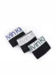 000NB3130A GID LOW RISE TRUNK 3PK,  CALVIN KLEIN ΑΝΔΡΙΚ. ΕΣΩΡΟΥΧΟ ΜΠOΞΕΡ 3 PACK Σετ 3 TEM 3 ΜΑΥΡΑ ΜΕ ΑΣΗΜΙ ΛΑΣΤΙΧΟ ΜΑΥΡΟ