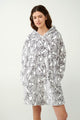 21463 107 VAMP ΓΥΝ. ΝΥΧΤΙΚΟ 100% polyester χρώμα:LIGHT GRAY  Fleece Νυχτικό με Λαγουδάκια