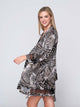 82104 KIMONO ANIMAL LUNA  ΓΥΝ. ΝΥΧΤΙΚΟ ΣΑΤΕΝ ΜΕ ΔΑΝΤΕΛΑ χρώμα: UNIQUE