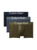 LV00NB4651 ΝΗ3 COTTON STRETCH 3PK CALVIN KLEIN ΑΝΔΡΙΚ. ΜΠΟΞΕΡ 3 PACK Σετ 3 TEM ICON LOGO GRAPHIC, χρώματα: 1 ΜΑΥΡΟ, 1 ΓΚΡΙ, 1 ΛΑΔΙ ΜΕ ΑΝΤΙΣΤΟΙΧΑ ΧΡΩΜΑΤΑ ΣΤΑ ΛΑΣΤΙΧΑ