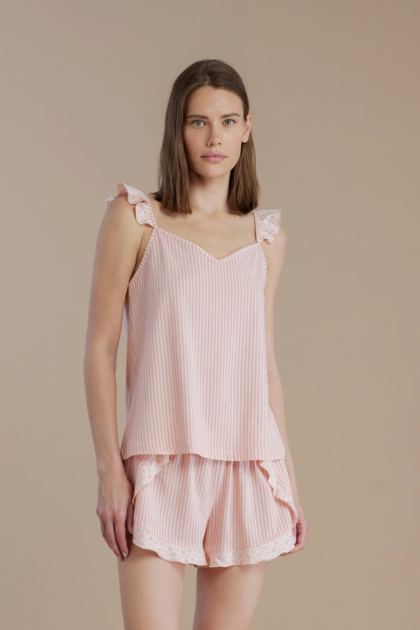 FA9153 PB NOIDINOTTE ΓΥΝ. ΝΥΧΤΙΚΟ BABY DOLL χρώμα: ROSA POLVERE (ΣΟΜΟΝ) BEIGE (ΛΕΟΠΑΡ)