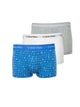 0000U2664G E3H LOW RISE TRUNK 3PK CALVIN KLEIN ΑΝΔΡΙΚ. ΕΣΩΡΟΥΧΟ ΜΠOΞΕΡ 3 PACK Σετ 3 TEM classic Fit 1 ΓΚΡΙ, 1 ΛΕΥΚΟ, 1 ΡΑΦ