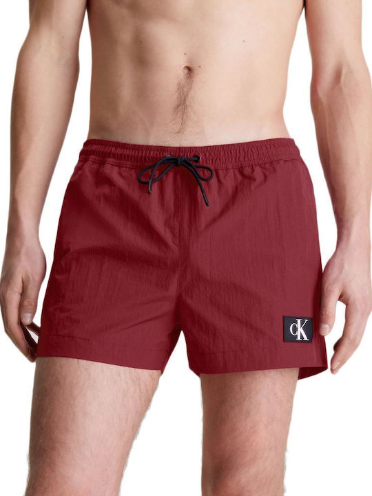 KM0KM00980 GCD CALVIN KLEIN ΑΝΔΡΙΚ. ΜΑΓΙΩ ΣΟΡΤΣ χρώμα:ΜΠΟΡΝΤΩ
