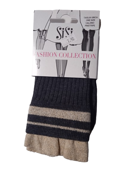 1773 SI SISI 310 GRIGIO CALZINO PINSTRIPE ΓΥΝ. ΚΑΛΤΣΑ ΣΟΣΣΟΝΙ ΟΝΕ SIZE χρώμα: ΓΚΡΙ