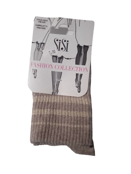 1772 0393 SISI BEIGE NATURALE SI GAMBALETTO PINSTRIPE ΓΥΝ. ΚΑΛΤΣΑ ΤΡΟΥΑ-ΚΑΡ ΟΝΕ SIZE χρώμα: ΜΠΕΖ