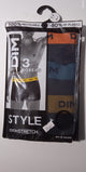 D005D ATJ DIM ΑΝΔΡΙΚ. ΕΣΩΡΟΥΧΟ BOXER COTTON STRETCH SET 3 TEM χρώμα ΜΑΥΡΑ, ΜΕ ΛΟΓΟΤΥΠΟ DIM ΣΤΟ ΦΑΡΔΥ ΛΑΣΤΙΧΟ ΜΕ ΦΟΝΤΟ: ΚΙΤΡΙΝΟ, ΜΩΒ, ΓΚΡΙ ΜΑΥΡΟ