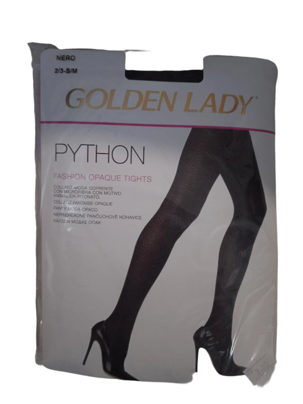 155D DD PYTHON 099A NERO GOLDEN LADY ΓΥΝ. ΚΑΛΣΟΝ  FASHION OPAQUE TIGHTS χρώμα:ΜΑΥΡΟ