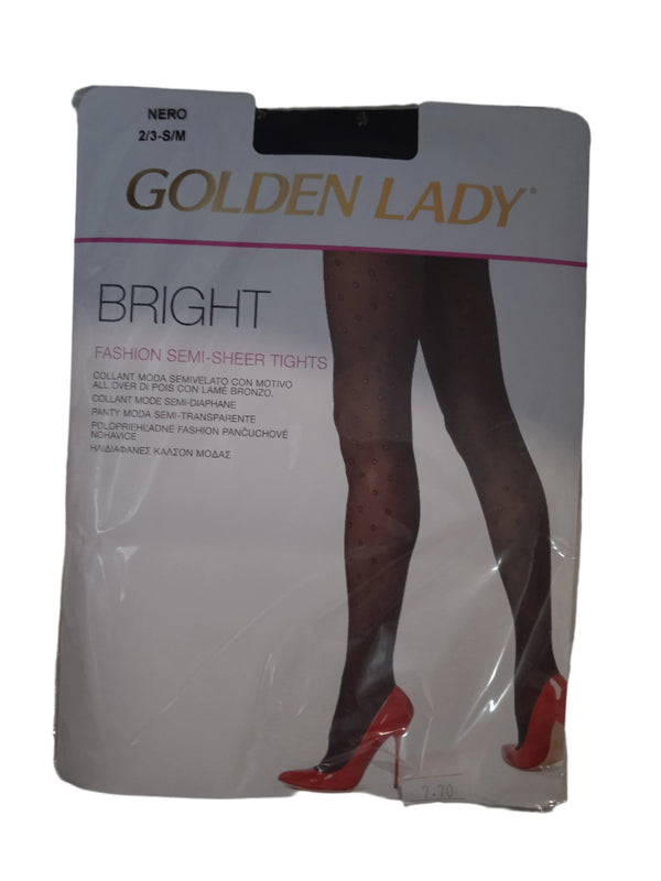 155C CC BRIGHT 099A NERO GOLDEN LADY ΓΥΝ. ΚΑΛΣΟΝ  FASHION SEMI-SHEER TIGHTS χρώμα:ΜΑΥΡΟ