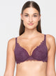 16700 LUNA ΓΥΝ. ΣΤΗΘΟΔΕΣΜΟΣ SYLVIE PUSH-UP CUP C χρώμα: AUBERGINE ΜΩΒ