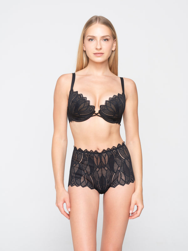 16701 LUNA ΓΥΝ. ΣΤΗΘΟΔΕΣΜΟΣ SYLVIE PUSH-UP BIG SIZE CUP D χρώμα: ΜΑΥΡΟ