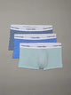 LV00NB4389 VWS ICON COTTON STRETCH 3PK CALVIN KLEIN ΑΝΔΡΙΚ. ΜΠΟΞΕΡ 3 PACK Σετ 3 TEM classic Fit  100% ΒΑΜΒΑΚΙ, χρώματα:  ΒΕΡΑΜΑΝ, ΣΙΕΛ, ΣΧΕΔΙΟ ΜΕ ΛΕΥΚΑ ΦΑΡΔΕΙΑ ΛΑΣΤΙΧΑ