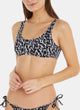 KW0KW02080 GL CALVIN KLEIN ΓΥΝ. ΜΑΓΙΩ ΣΟΥΤΙΕΝ BRALETTE-PRINT χρώμα: ΜΑΥΡΟ-ΑΣΠΡΟ
