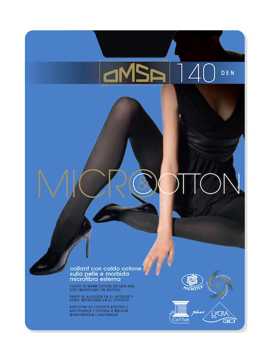 323 OM 0091 NERO OMSA ΓΥΝ. ΚΑΛΣΟΝ MICRO & COTTON 140 DEN. χρώμα:ΜΑΥΡΟ
