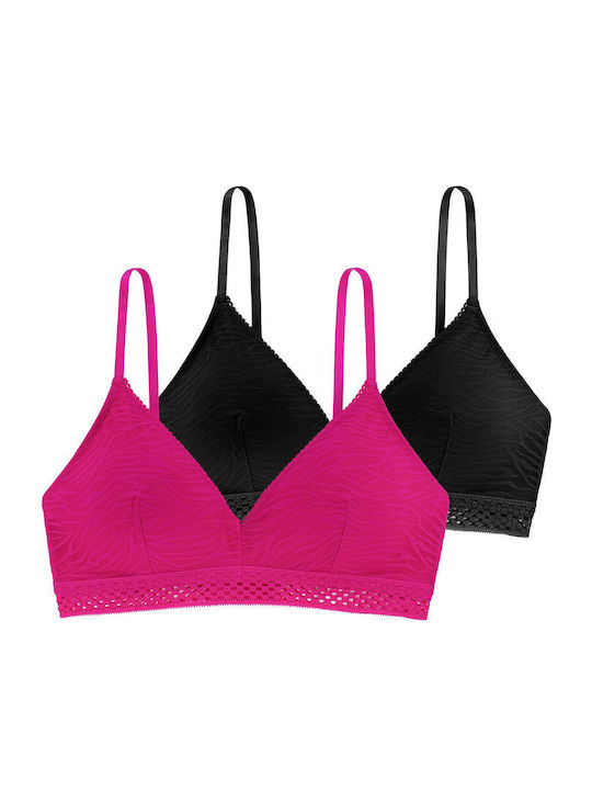 VFXBR0008ME021-2X0310 ASS DORINA ΓΥΝ. ΣΤΗΘΟΔΕΣΜΟΣ BRALETTE 2 ΤΕΜ. χρώματα: 1 ΡΟΖ, 1 ΜΑΥΡΟ