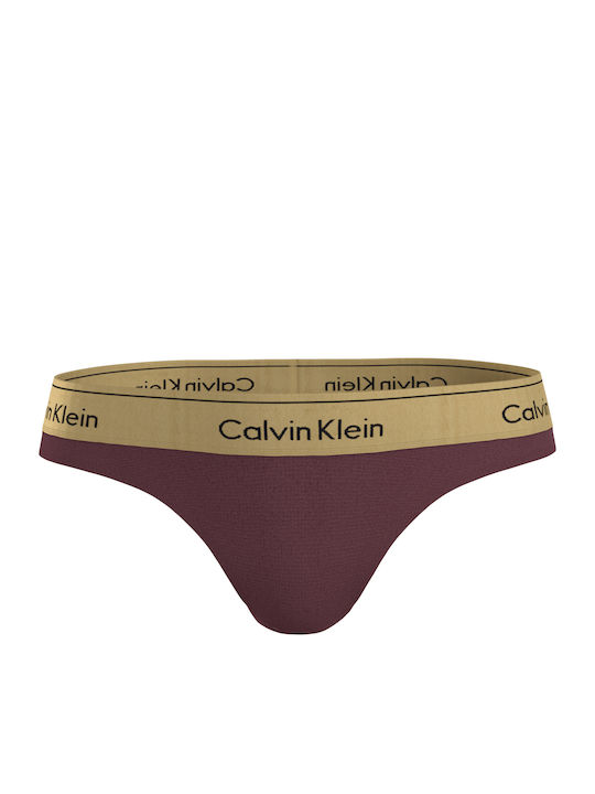 000QF7452Ε GEX CALVIN KLEIN  ΓΥΝ. ΕΣΩΡΟΥΧΟ  BRAZILIAN χρώμα: ΜΠΟΡΝΤΟ ΜΠΟΡΝΤΩ
