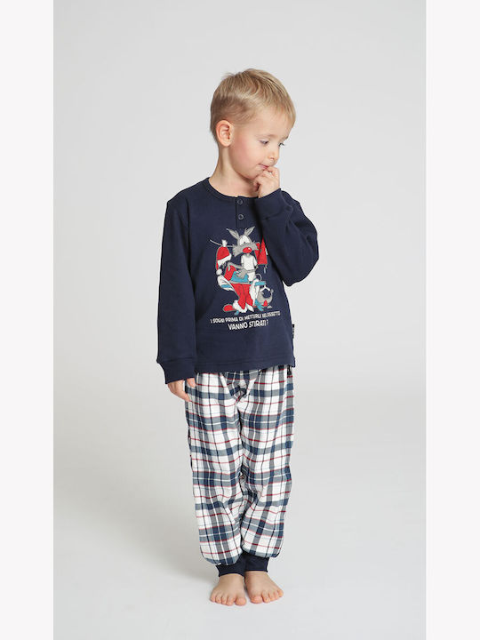 5835HP HAPPY PEOPLE ΠΑΙΔ. ΑΓΟΡΙΣΤΙΚ. ΠΥΤΖΑΜΑ χρώμα:ΜΠΛΕ