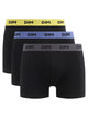 D005D RD07L1C DIM STYLE ΑΝΔΡΙΚ. ΕΣΩΡΟΥΧΟ BOXER COTTON STRETCH ΣΕΤ3 TEM. ΧΡΩΜATA: 3 ΜΑΥΡA ΜΕ ΛΑΣΤΙΧΑ ΚΙΤΡΙΝΟ, ΜΠΛΕ, ΓΚΡΙ ΜΑΥΡΟ