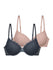 VFXPG0001LA141-2X024 ASS DORINA ΓΥΝ. ΣΤΗΘΟΔΕΣΜΟΣ 2 ΤΕΜ. χρώματα: 1 ΔΕΡΜΑ, 1 ΜΑΥΡΟ