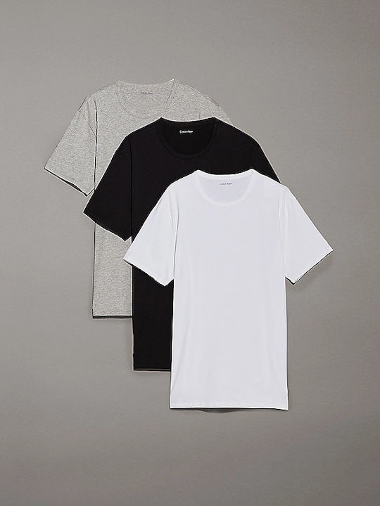 LV00NB4185 MPI  LOW RISE TRUNK 3PK CALVIN KLEIN ΑΝΔΡΙΚ. ΦΑΝΕΛΑ S/S CREW NECK ΚΟΝΤΟΜΑΝΙΚΗ 3 PACK Σετ 3 TEM classic Fit  100% ΒΑΜΒΑΚΙ, χρώματα: ΜΑΥΡΟ, ΛΕΥΚΟ, ΓΚΡΙ ΜΑΥΡΟ - ΛΕΥΚΟ - ΓΚΡΙ