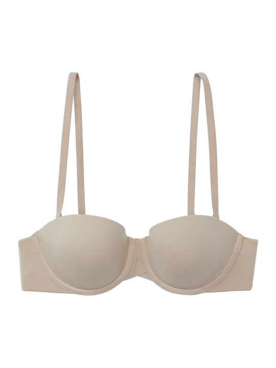 LV00Q7537 7NS CALVIN KLEIN ΓΥΝ. ΣΤΗΘΟΔΕΣΜΟΣ ΑΘΛΗΤΙΚΟΣ χρώμα:ΔΕΡΜΑ