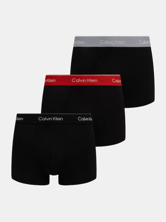 LV00NB4389 0AZ COTTON STRETCH 3PK CALVIN KLEIN ΑΝΔΡΙΚ. ΜΠΟΞΕΡ 3 PACK Σετ 3 TEM classic Fit  100% ΒΑΜΒΑΚΙ, χρώματα:3 ΜΑΥΡΟ