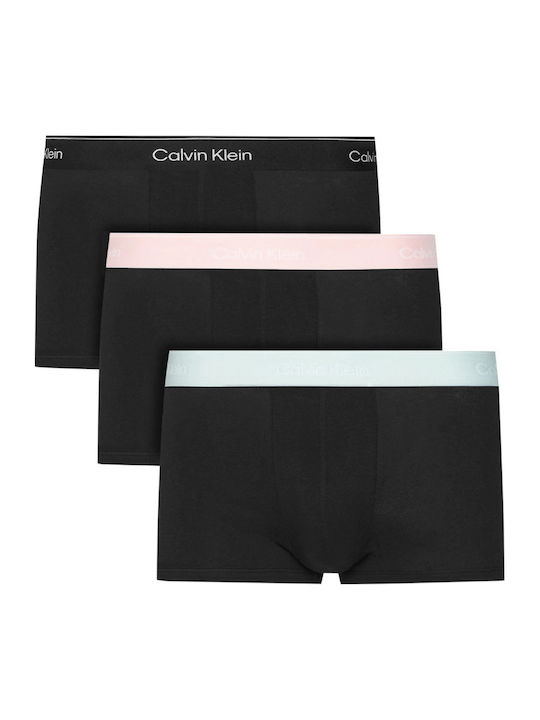 LV00NB4389 3ZG COTTON STRETCH 3PK CALVIN KLEIN ΑΝΔΡΙΚ. ΜΠΟΞΕΡ 3 PACK Σετ 3 TEM ICON LOGO GRAPHIC, χρώματα: 3 ΜΑΥΡA ΜΕ ΛΑΣΤΙΧA χρώματος: ΜΑΥΡΟ, ΡΟΖ, ΒΕΡΑΜΑΝ