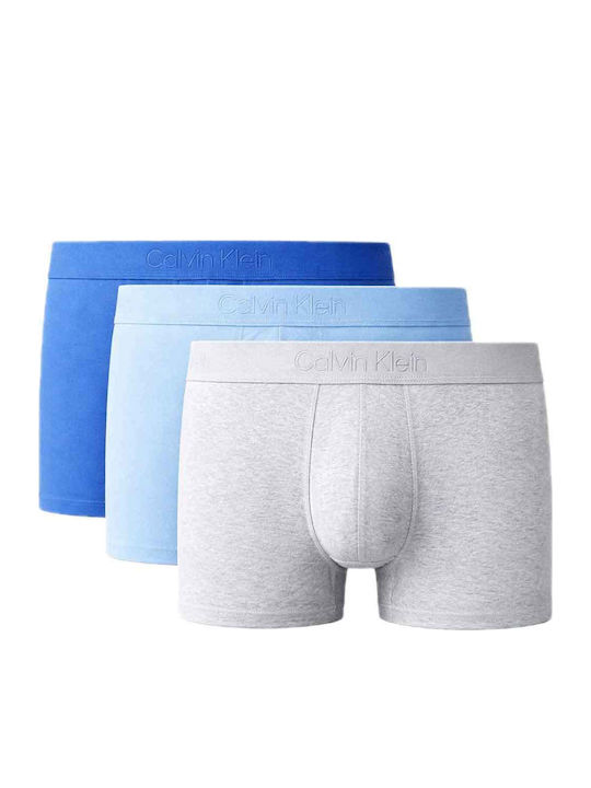 LV00NB192 3ΥQ COTTON STRETCH 3PK CALVIN KLEIN ΑΝΔΡΙΚ. ΜΠΟΞΕΡ 3 PACK Σετ 3 TEM ICON LOGO GRAPHIC, χρώματα: 1  ΕΚΡΟΥ, 1 ΣΙΕΛ, 1  ΡΑΦ ΑΝΟΙΚΤΟ ΜΕ ΙΔΙΟ ΧΡΩΜΑ ΣΤΟ ΛΑΣΤΙΧΟ ΕΚΡΟΥ-ΣΙΕΛ- ΡΑΦ ΑΝΟΙΚΤΟ