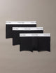 LV00NB4730 4XB COTTON STRETCH 3PK CALVIN KLEIN ΑΝΔΡΙΚ. ΜΠΟΞΕΡ 3 PACK Σετ 3 TEM ICON LOGO GRAPHIC, χρώματα: 3 ΜΑΥΡA ME ΜΕΤΑΛΛΙΖΕ ΛΑΣΤΙΧΑ