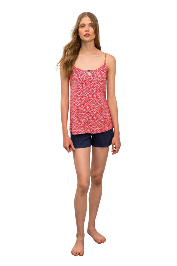 16342  580 VAMP ΓΥΝ. ΠΥΤΖΑΜΑΚΙ BABY DOLL CORAL SUN
