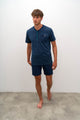 16651 253 VAMP ΑΝΔΡΙΚ. ΠΥΤΖΑΜΑ ΣΕΤ 3 ΤΕΜ. BLUE OXFORD