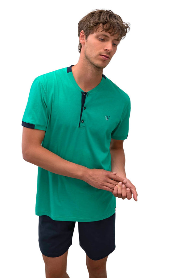16665 180 VAMP ΑΝΔΡΙΚ. ΠΥΤΖΑΜΑ GREEN PARROT