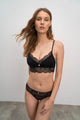 16815 100 VAMP ΓΥΝ. ΣΤΗΘΟΔΕΣΜΟΣ ΜΠΟΥΣΤΟ VEST TOP ΜΕ ΔΑΝΤΕΛΑ ΜΑΥΡΟ