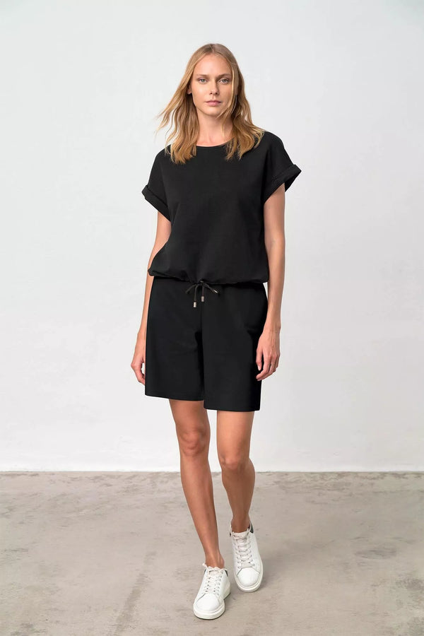 18346 100 BLACK VAMP ΓΥΝ. ΠΑΝΤΕΛΟΝΙ ΒΕΡΜΟΥΔΑ χρώμα: ΜΑΥΡΟ