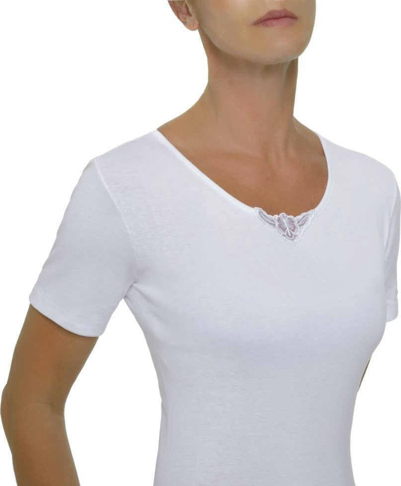 80126 HELIOS ΓΥΝ. ΦΑΝΕΛΑ ΚΟΝΤΟ ΜΑΝΙΚΙ ΜΕ ΜΟΤΙΦ 100% ΒΑΜΒΑΚΕΡΟ ΣΕΤ 2 ΤΕΜ