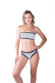 22C1-T31-584-3 CROOL ΓΥΝ. ΜΑΓΙΩ ΣΟΥΤΙΕΝ STRAPLESS  ΛΕΥΚΟ/ΜΑΥΡΟ