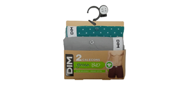 D0ARM DIM GREEN BIO ΑΝΔΡΙΚ. ΕΣΩΡΟΥΧΟ BOXER COTON BIOLOGIQUE  ΣΕΤ 2 TEM ΧΡΩΜ  ΓΚΡΙ ΚΑΙ ΠΡΑΣΙΝΟ ΚΑΙ ΛΑΣΤΙΧΑ ΠΕΡΑΣΤΑ
