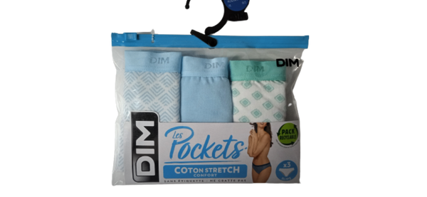 D4C17 AL75 DIM LES POCKETS COTON STRETCH CONFORT ΓΥΝ. ΕΣΩΡΟΥΧΟ ΣΛΙΠ ΣΕΤ 3 ΤΕΜΑΧΙΩΝ, ΣΧΕΔΙΑ: 1 ΒΕΡΑΜΑΝ, 1 ΣΙΕΛ, 1 ΣΙΕΛ ΜΕ ΣΧΕΔΙΟ