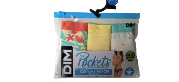 D4C17 AL55 DIM LES POCKETS COTON STRETCH CONFORT ΓΥΝ. ΕΣΩΡΟΥΧΟ ΣΛΙΠ ΣΕΤ 3 ΤΕΜΑΧΙΩΝ, ΣΧΕΔΙΑ: 1 ΒΕΡΑΜΑΝ, 1 ΚΙΤΡΙΝΟ, 1 ΚΟΡΑΛΙ