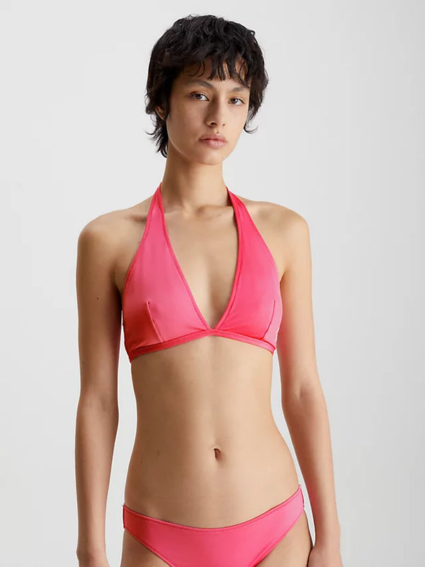 KW0KW01973 XNE HALTERNECK TRIANGLE-RP CALVIN KLEIN ΓΥΝ. ΜΑΓΙΩ ΣOYTIEN ΚΟΚΚΙΝΟ