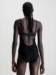 KW0KW02137 ΒΕΗ PLUNGE ONE PIECE CALVIN KLEIN ΓΥΝ. ΜΑΓΙΩ ΟΛΟΣΩΜΟ ΜΑΥΡΟ
